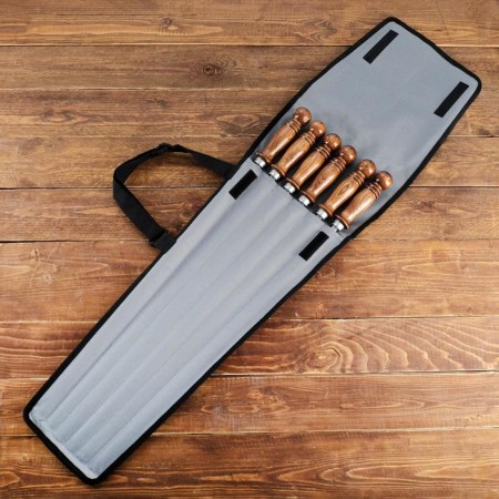 A set of shampoos "Tashkent" in a case, 6 pcs, the working part is 50 cm, gray-2