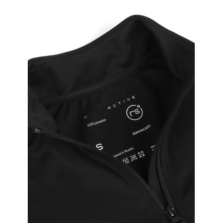 Longslit female Resport, on a zipper, p. 46, the color is black, basic, with a long sleeve-14