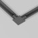 Connector L-shaped for the built-in track system Technical TRA002CL-11B, 9.5x9.5x2 cm, black color