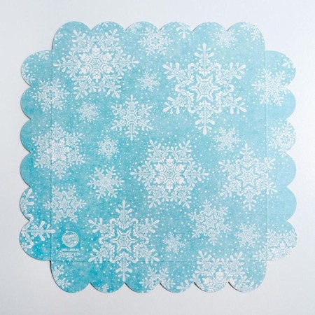 Box for confectionery with PVC lid "Let it Snow", 21 x 21 x 3 cm, new year-5