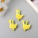 Decor for creativity wood, felt "clothespin. Duck with a flower" set of 3 pcs 1.8x4.9 cm