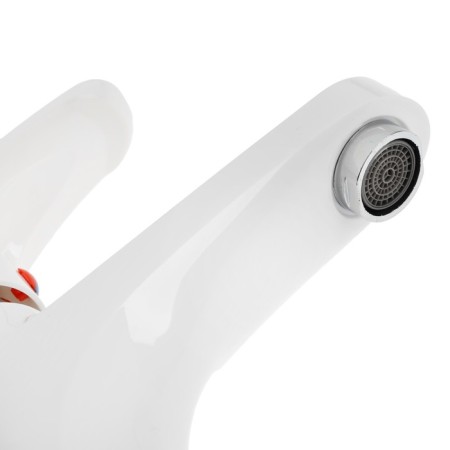 Zein Z3655 sink mixer, single-leaf, pouring height 9 cm, ABS plastic, white-2