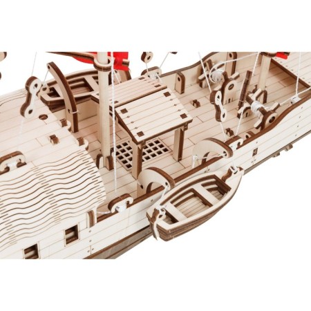 A prefabricated model of wood “Ship with sails. Junk"-7