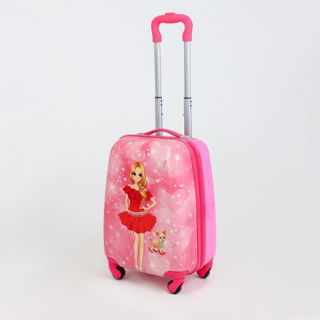 Support Children's 18 ", Lightning Department, 4 wheels, pink color