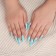 Poaring Faluses, 12 pcs, with adhesive plates, ballerina shape, blue