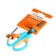 Office scissors 14 cm, plastic handles with rubber inserts, the ends are sharp, mix