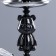 Hookah "Bear", 45 cm, 1 tube, dark blue flask, black mine