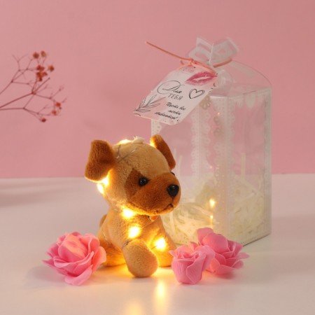 Set gift "dog Bezh" soap pink roses 5 pcs, dew 7x7x12 cm-1
