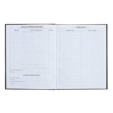 Universal diary for grades 1-11 Anime. Music, hard cover, holography, 40 sheets-4