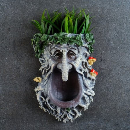 Suspending decor-feed for birds "goblin", polystone, 23cm, gray, good souvenirs, street souvenirs