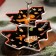 Porcelain Porcelain 2-tier shade "New Year. Gingerbread magic ”, upper tier 21 × 17 × 2.2 cm, lower tier 29 × 24 × 26 cm