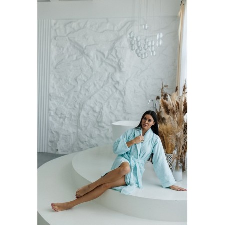 Frequency bathrobe, size 50, blue color-13