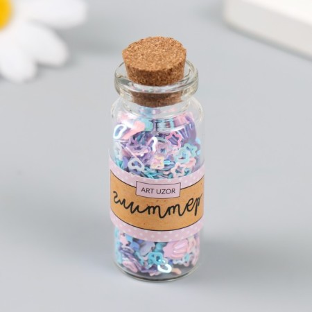 Glitter in the jar "Sea. Lilac overflow" set 6 grams 5x2x2 cm-2