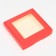 The box is self -assembly, with a window, red, 16 x 16 x 3 cm, set 5 pcs.
