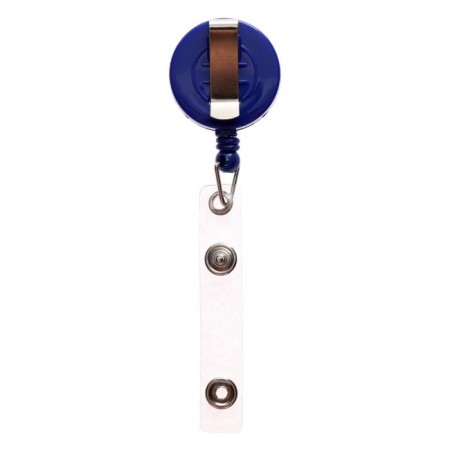 Badge holder, 75cm, loop, clip, blue