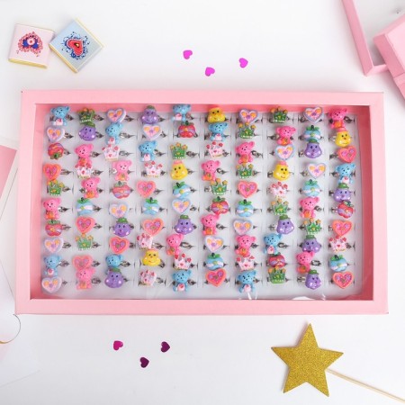 Children's ring "chosen" fantasy, shape mix, color mix-1