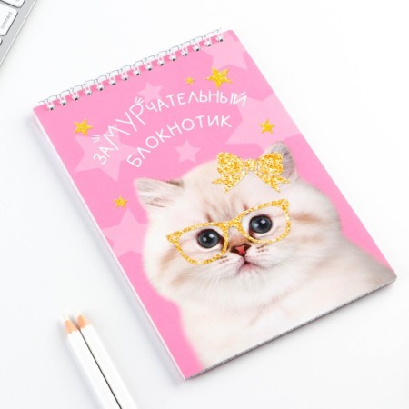 Notepad A5, 40 l. Cardboard cover. "Cat"-4