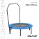 Batut children's online, d = 102 cm, with a holder, blue color