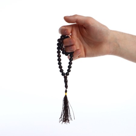 Parsing Muslim ball No. 10 "Grenat", 33 beads through a jumper-6