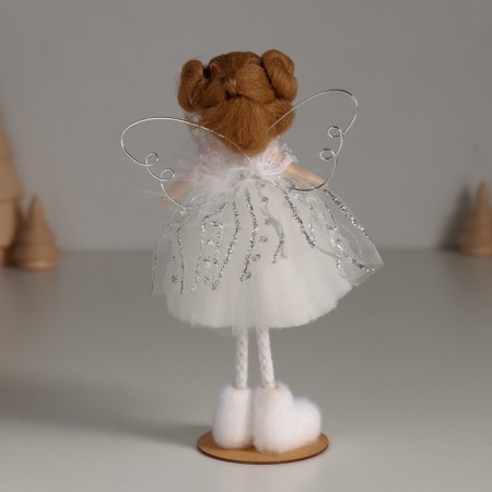 Interior doll "Angel in a white dress and in white boots" 5x7.8x15.5 cm-2