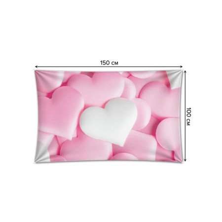 Decorative panel with photo printing "Delicious hearts", horizontal, size 100x150 cm-1