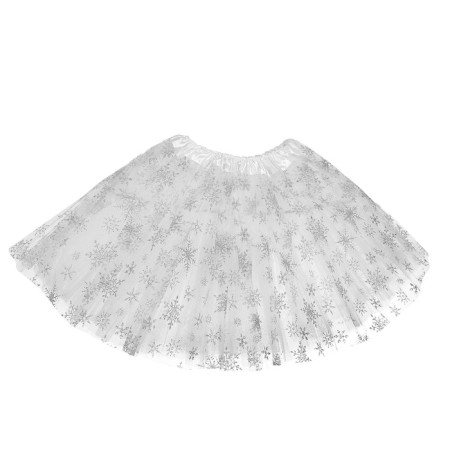 Carnival New Year's skirt from the Snowflake grid, white