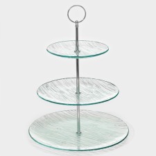 Fruitor glass three -tier round share 