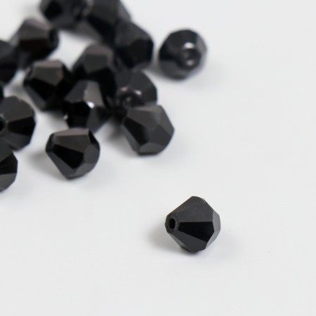 Set a set of glass beads 20 pcs, 8 mm black-1