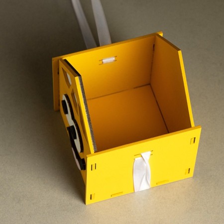 Kashpo "Funny Pencil", 9.5x9.5x12.5 cm, oak, yellow-2