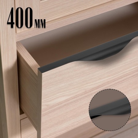 Cappio RP100BL, L = 400 mm, Black, 4 pcs.