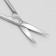 Scissors manicure, narrow, bent, 9.5 cm, silver color