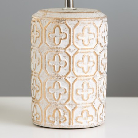 August table lamp E14 40W white-gold 22x22x34 cm Risalux-3