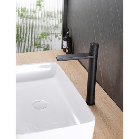 ABBER RUND AF8711B sink mixer, progressive cartridge, brass, black-1