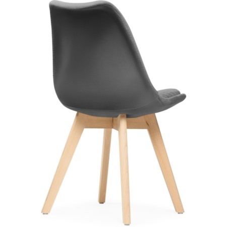 Wooden stool Bonuss array of beech/velor, natural/gray 50x56x84 cm-3