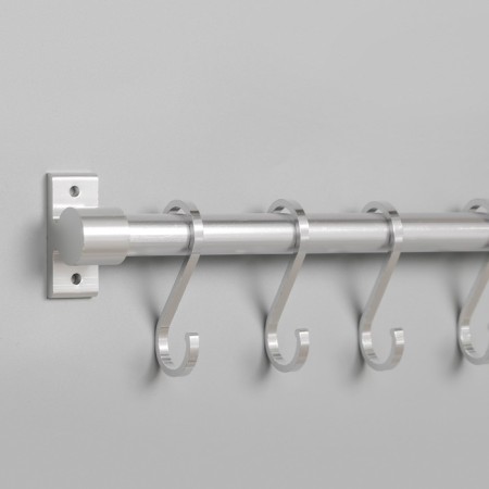 Twohind holder, 40 cm, 6 hooks, aluminum-2