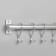 Twohind holder, 40 cm, 6 hooks, aluminum