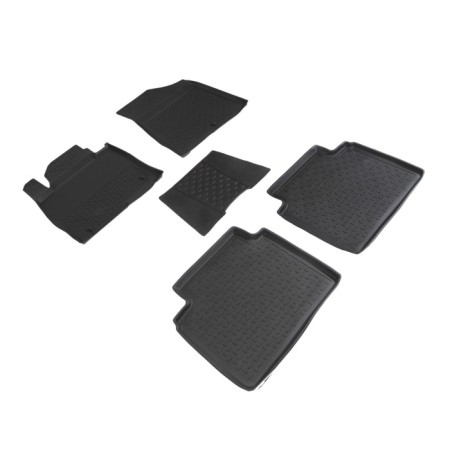 Rubber rugs with a high side for Kia Optima IV, 2015-