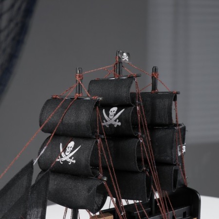 Ship "Merry Roger", black sails, 24 × 6 × 22 cm-5