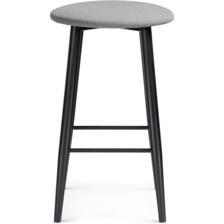Haric Gangtock chair Silver Metal/velor, black/gray 38x38x62 cm-1