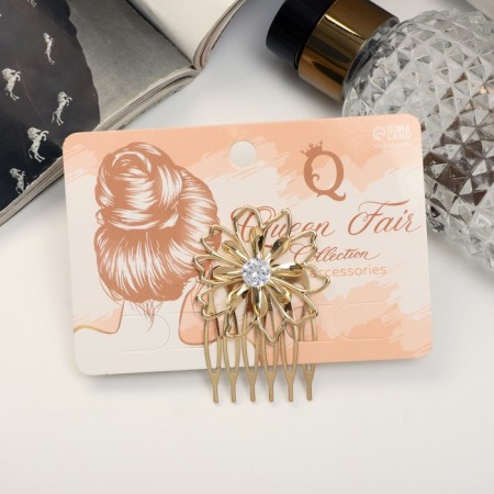 Liberty hair crest is a mountain flower, 5.5x3.5 cm, gold-2