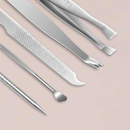 Set of manicure "texture", 8 items, in case, color mix-4