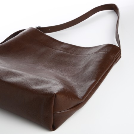Women's bag-bag on a magnet, cosmetic bag, brown color-3