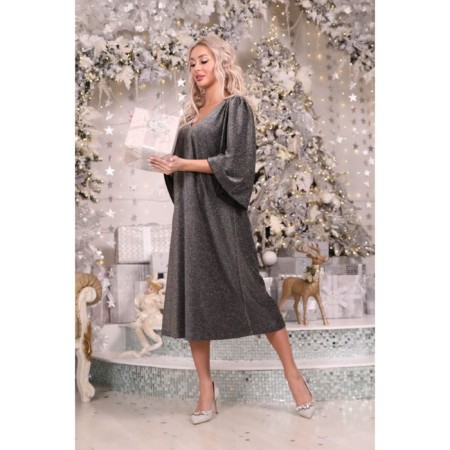 Women's dress, size 46, gray color-3