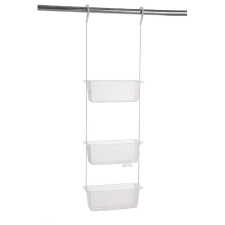 Suspended shelf for the bathroom, 10 × 28.8 cm, white color-4