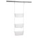 Suspended shelf for the bathroom, 10 × 28.8 cm, white color