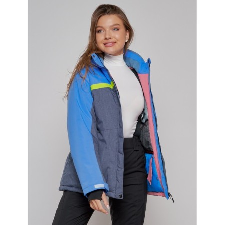 Ski jacket female winter, size 58, blue color-13