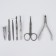 Manicure set, 7 items, in case, milk color