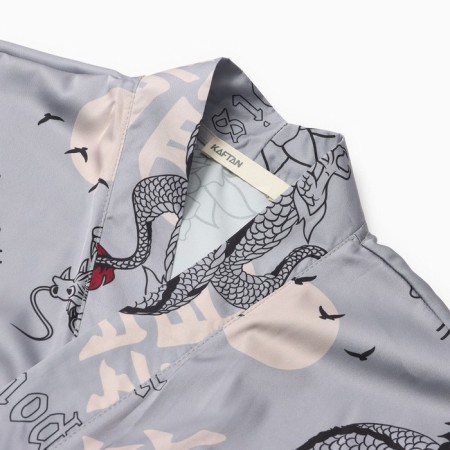 Халат домашний KAFTAN "Дракон", размер 44-46, серый-7