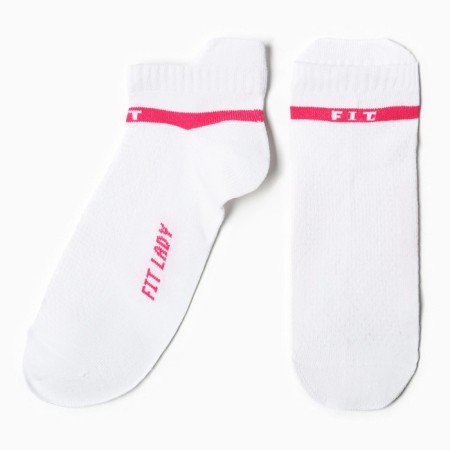 Women's socks, white color, size 23-25