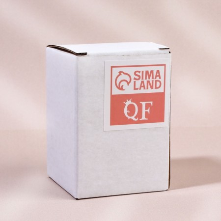 Organizer for storing cotton pads "Bamboo", with a lid, 7 × 7 × 10.1 cm, the color is transparent/brown-5